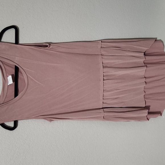 Mote Tunic Top Womens Medium Sleeveless Light Mauve Tiered Ruffle - Picture 1 of 7
